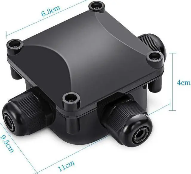 Alt view image 5 of 7 - Waterproof Junction Box, IP68, 3-Way Outdoor Cable Connectors,Outdoor/External Electrical Light Junction Box Ø 6mm-10.2mm (6 Pack)