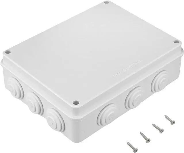 Main image of ABS Plastic Dustproof Waterproof IP65 Junction Box Universal Electrical Project Enclosure White 10"x7.9"x3.1"(255mmx200mmx80mm)