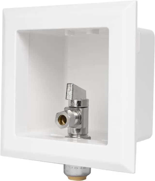 Main image of EFIELD Toilet Outlet Box, Pre-Assembled,1/2-Inch Push fit Inlet with Installed 1/4-Turn Ball Valve
