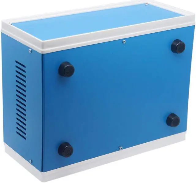Alt view image 5 of 7 - Zulkit Junction Box Blue Metal Project Box DIY Electric Enclosure Case Preventive Case Electrical Box 9.8 x 7.5 x 4.3 Inch