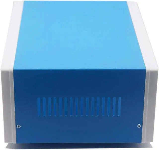 Alt view image 4 of 7 - Zulkit Junction Box Blue Metal Project Box DIY Electric Enclosure Case Preventive Case Electrical Box 9.8 x 7.5 x 4.3 Inch