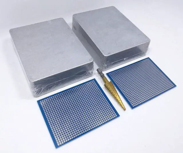 Alt view image 6 of 6 - 2 pcs 1590BB Enclosure Box incl. Step Drill, PCBs, Aluminum Guitar Effect Pedal Case, unpainted