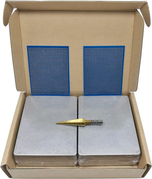 Alt view image 5 of 6 - 2 pcs 1590BB Enclosure Box incl. Step Drill, PCBs, Aluminum Guitar Effect Pedal Case, unpainted