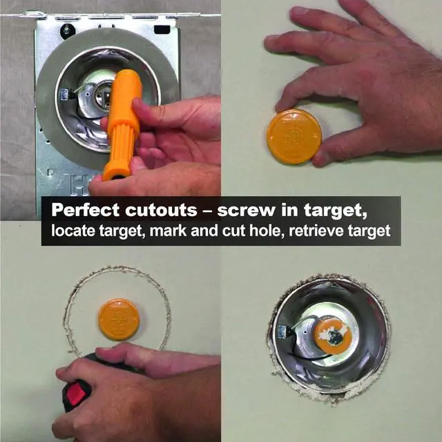 Alt view image 5 of 7 - Calculated Industries 8125 Value Pack - Blind Mark and Center Mark Drywall Install Tools | For Electrical Outlet Box and Recessed Can-Light Cutouts | Powerful Rare-Earth Magnetic Targets and Locator