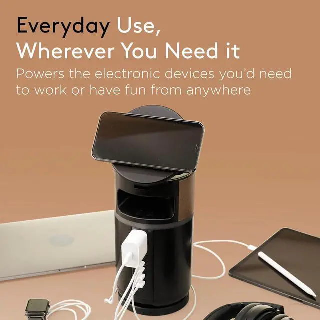 Alt view image 2 of 7 - M150 Power Station, Lightweight and Compact, Portable Charging Hub and Charger for Laptops, Phones, Tablets, Earbuds and Smartwatches, 150W (91 Wh) Dock Included