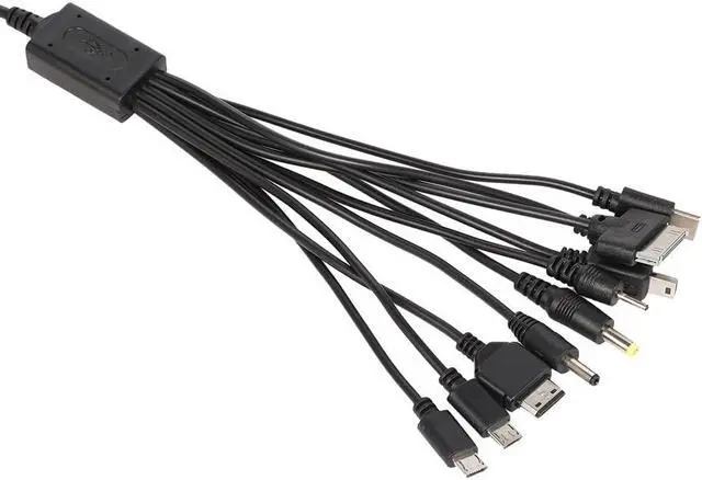Alt view image 2 of 6 - 10 in 1 Multi Charging Cable, Universal Multiple Charging Cord Cable with 10 Ports for Cell Phones Speaker MP3 MP4 & More