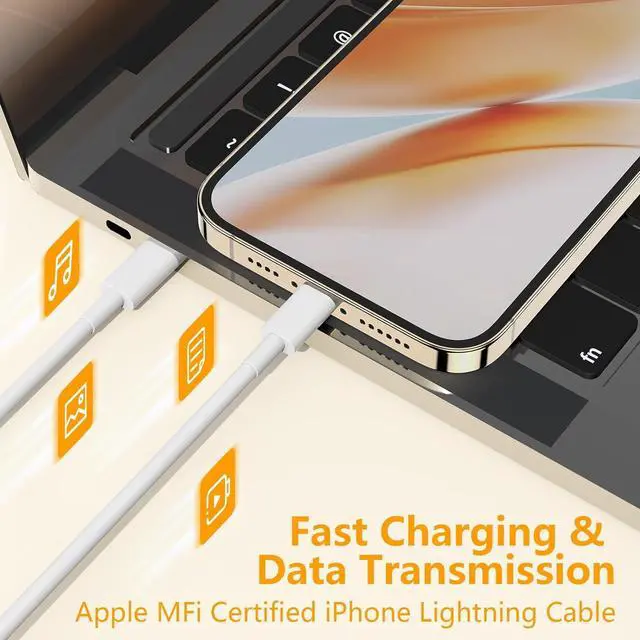 Alt view image 6 of 7 - (6ft+10ft) iPhone Charger Fast Charging for iPhone 14 13 12 Fast Charger,20W USB C Wall Charger with Type C to Lightning Cord for i Phone 13/14/12 Pro Max Plus/11,iPad-2Pack