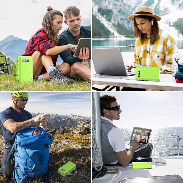 Alt view image 7 of 7 - powkey Portable Power Station with AC Outlet, 65W/110V External Battery Pack 24000mAh/88.8Wh Power Pack, Portable Power Source Supply Backup for Outdoor Tent Camping Home Office