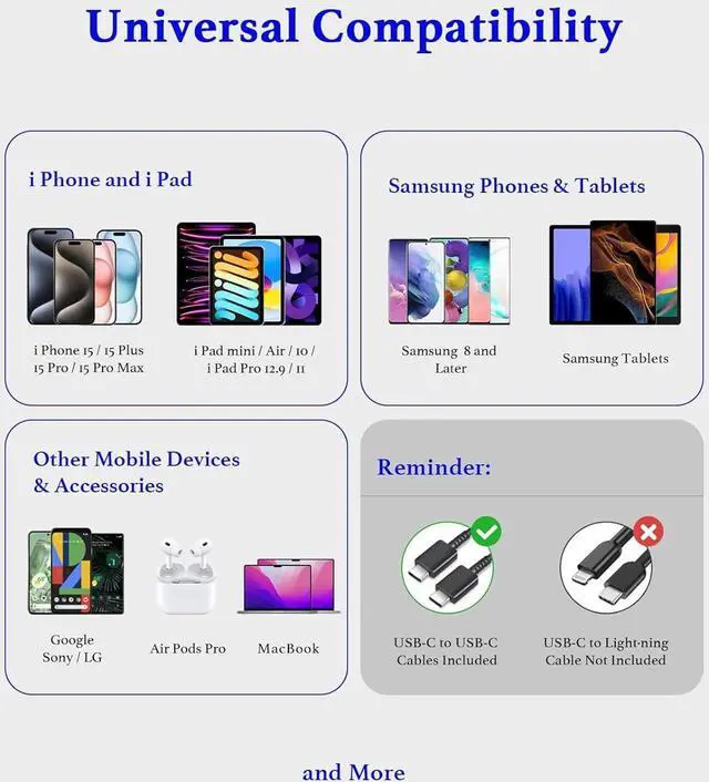 Alt view image 5 of 7 - 25W Type C Charger Fast Charging 10 ft, USB C Charger Block & Android Phone Chargers Cord 10 Foot for Galaxy S25 Ultra/S25/S25+/S24 Ultra/S24/S24+/S23/S22 Ultra