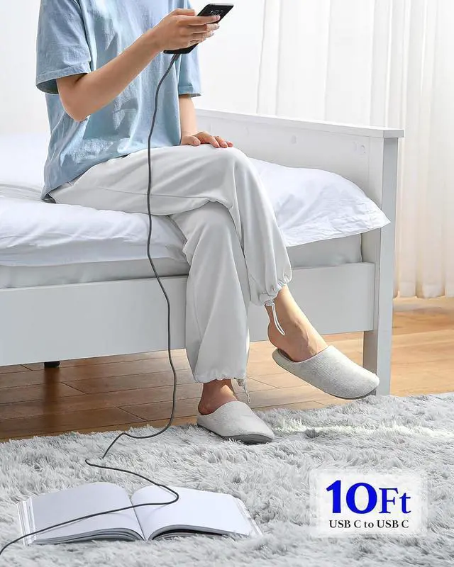 Alt view image 7 of 7 - 25W Type C Charger Fast Charging 10 ft, USB C Charger Block & Android Phone Chargers Cord 10 Foot for Galaxy S25 Ultra/S25/S25+/S24 Ultra/S24/S24+/S23/S22 Ultra