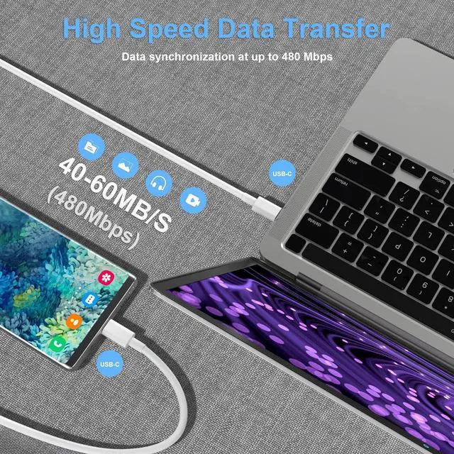 Alt view image 3 of 7 - USB C to USB C Charging Cable for Apple 2Pack 10ft,Long Type C to C Fast Charger Cord,for iPhone 15/15 Pro/15 Plus/15 Pro Max, for /2019/18/17/16, for IPad Air 4/5/Mini 6/Pro 12.9/11 60W