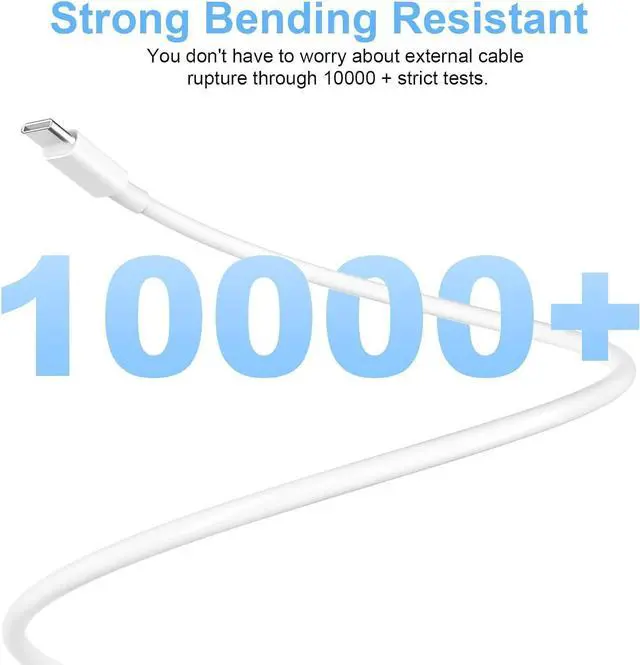 Alt view image 4 of 7 - USB C to USB C Charging Cable for Apple 2Pack 10ft,Long Type C to C Fast Charger Cord,for iPhone 15/15 Pro/15 Plus/15 Pro Max, for /2019/18/17/16, for IPad Air 4/5/Mini 6/Pro 12.9/11 60W