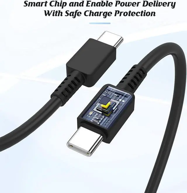 Alt view image 2 of 7 - 2Pack 45W Super Fast Charger Type C Long, USB C Wall Charging Block Plug and 10ft Android Phone Charger Cable for Samsung Galaxy S25/S25 Plus/S24 Ultra/S24/S23+/S23 Ultra/S22/S22 Plus/S21/S21+/Note 20