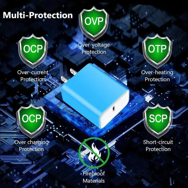Alt view image 5 of 7 - 20W USB C Fast Wall Charger with 6ft Type C to C Fast Charging Cable for Samsung Galaxy S25/S25+/S25 Ultra/S24 FE/S23 Ultra/S23+/S21 FE/S21 Ultra/S20/A16/A25/A35/A15/A54/A14/A53 5G/A13/A03S/A23/A12