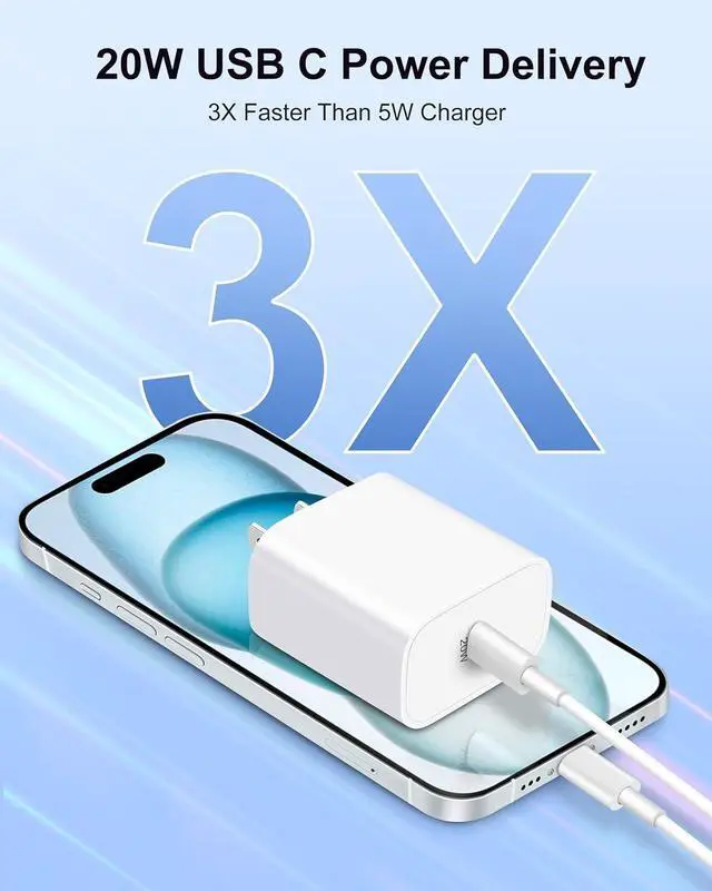 Alt view image 2 of 7 - Pixel 10/9/8/7/6/5/4 Fast Charger, 2Pack 20W USB C Charging Block + 6FT USB C Cable Cord for Google Pixel 10/ XL Pro Fold /9/8/7/7a/6a/6/Pro/5/4/3/XL, Phone 15/16, Galaxy, Android Phone