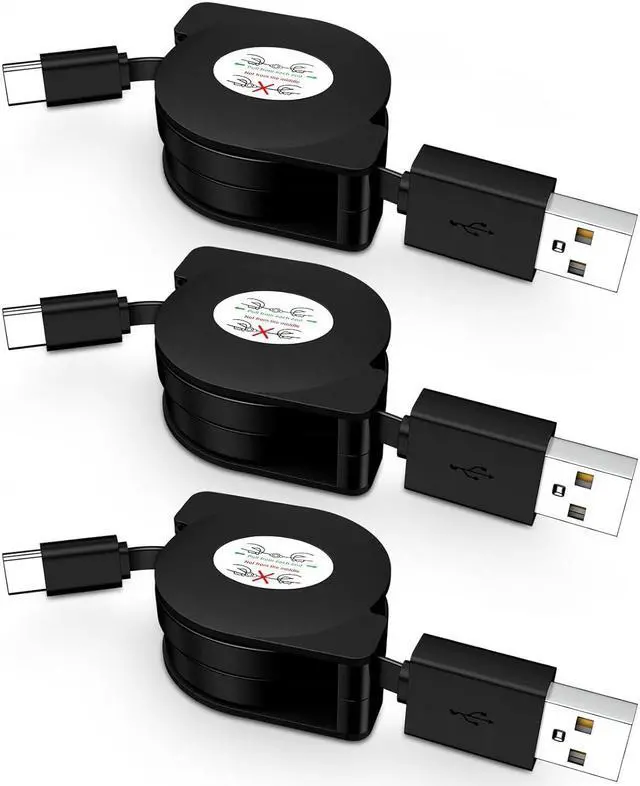 Main image of Retractable USB C Cable for Car,3.3ft 3 Pack Android Phone USB C to USB A Cord Fast Charging for Samsung Galaxy S24/S24 Ultra/S23/S25/S25+,Retractable Type C Cable for iPhone 16e,Google Pixel 9a/9/8/7