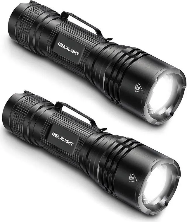 Main image of GearLight LED Tactical Flashlights High Lumens - Mini Flashlights for EDC Carry - Compact Powerful Emergency Flashlights Made from Military-Grade Aluminum - Drop Resistant and Water Resistant