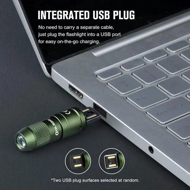 Alt view image 3 of 7 - OLIGHT IMINI 2 EDC Rechargeable Keychain Flashlight, 50 Lumens Compact and Portable Mini Light, Tiny LED Keyring Lights with Built-in Battery Ideal for Everyday Carry and Emergencies (OD Green)