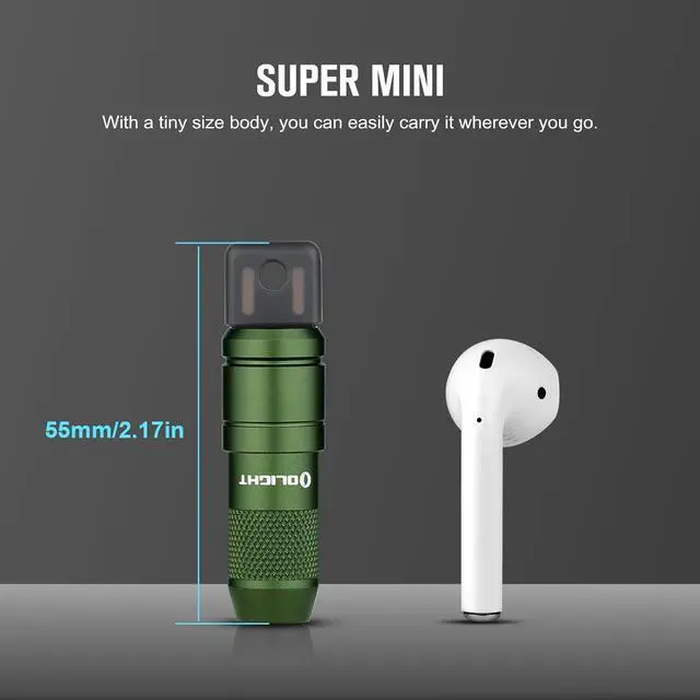 Alt view image 6 of 7 - OLIGHT IMINI 2 EDC Rechargeable Keychain Flashlight, 50 Lumens Compact and Portable Mini Light, Tiny LED Keyring Lights with Built-in Battery Ideal for Everyday Carry and Emergencies (OD Green)