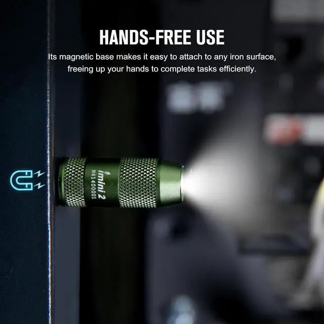 Alt view image 5 of 7 - OLIGHT IMINI 2 EDC Rechargeable Keychain Flashlight, 50 Lumens Compact and Portable Mini Light, Tiny LED Keyring Lights with Built-in Battery Ideal for Everyday Carry and Emergencies (OD Green)