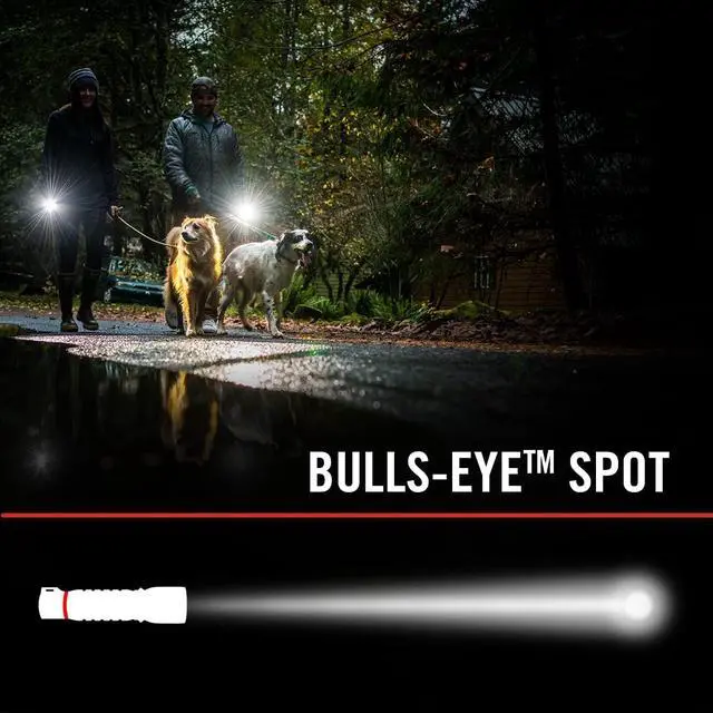 Alt view image 3 of 7 - Coast® G26 415 Lumen Bulls-Eye Spot Beam LED Flashlight, Batteries Included, Black