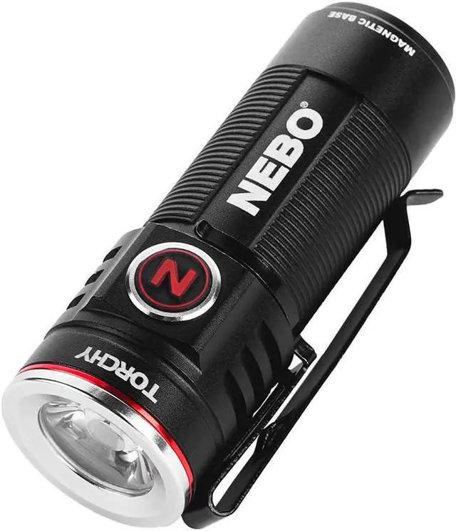 Main image of Torchy 1 000-Lumen Pocket Flashlight LED Rechargeable Flashlight For EDC Camping Hunting Hiking With 5 Light Modes Water and Impact Resistant Power Memory Recall Removable Clip Black