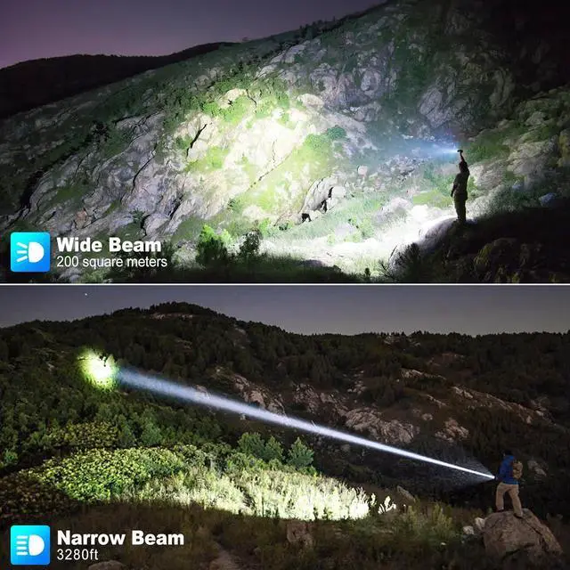 Alt view image 5 of 7 - BERCOL Flashlights High Lumens Rechargeable, 990,000 Lumens Super Bright Led Flashlight with 5 Modes, IPX6 Waterproof Powerful Flash Light Multifunctional Flashlights for Home Emergecies Camping