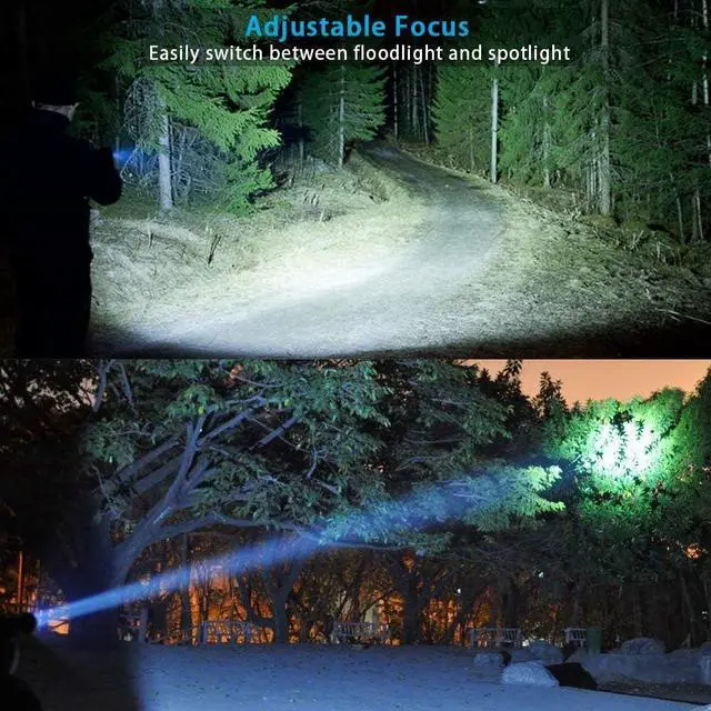 Alt view image 6 of 7 - UV Flashlight Rechargeable, Black Light Flashlight with Magnet&Side Work Light 3in1 Tactical Flashlight Blacklight&Redlight, 1000lm, Zoomable, Waterproof LED Torch for Pet Urine Detector, Mechanics