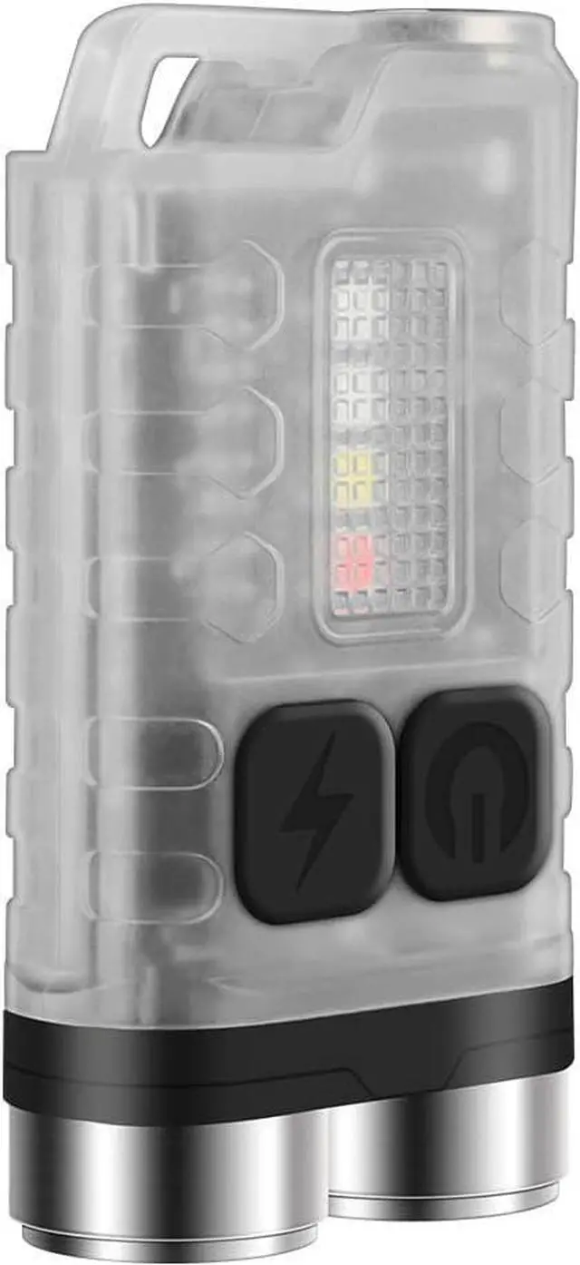 Main image of BORUIT V3 Small Powerful EDC Flashlight with Red UV Blue Light -Super Bright 900LM Rechargeable Mini Pocket LED Keychain Flash Light - 10 Mode, USB-C, IP65 Waterproof, Magnet, White