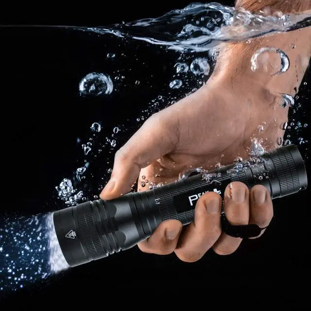 Alt view image 7 of 7 - PeakPlus High Powered LED Flashlight LFX2000, Brightest High Lumen Light with 5 Modes, Zoomable and Water Resistant, Best Flashlights for Camping, Dog Walking and Emergency