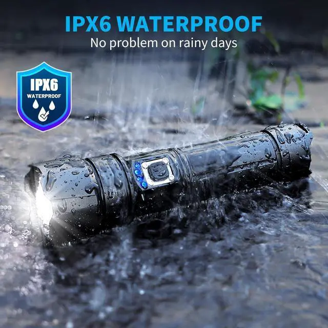 Alt view image 7 of 7 - Rechargeable Flashlights High Lumens, 990,000 Lumen Brightest Led Flashlight with 5 Modes & 12H Long Runtime, Powerful Waterproof Handheld Flash Light, Super Bright Flashlight for Home, Camping