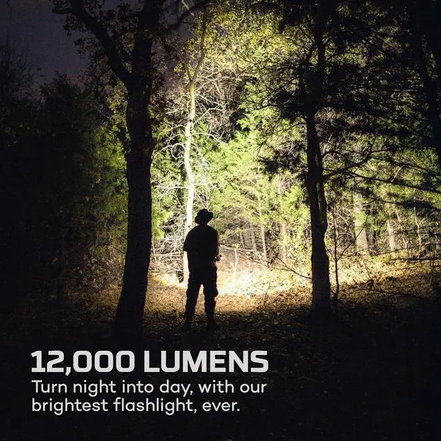 Alt view image 3 of 6 - 12K Flashlight & Portable Charger | 12000 Lumens 5 Light Modes Rechargeable Waterproof & Impact Resistant Powers USB Devices Great for Hunting & Camping Includes USB-C Charging Cable