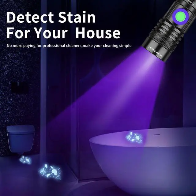 Alt view image 7 of 7 - DARKBEAM UV Black Light Flashlight 395nm - Rechargeable USB Woods Lamp, Powerful Mini Ultraviolet LED Blacklight Flashlights - Resin Curing, Detector for Pet/Cat/Dog Urine, Stains, Scorpions