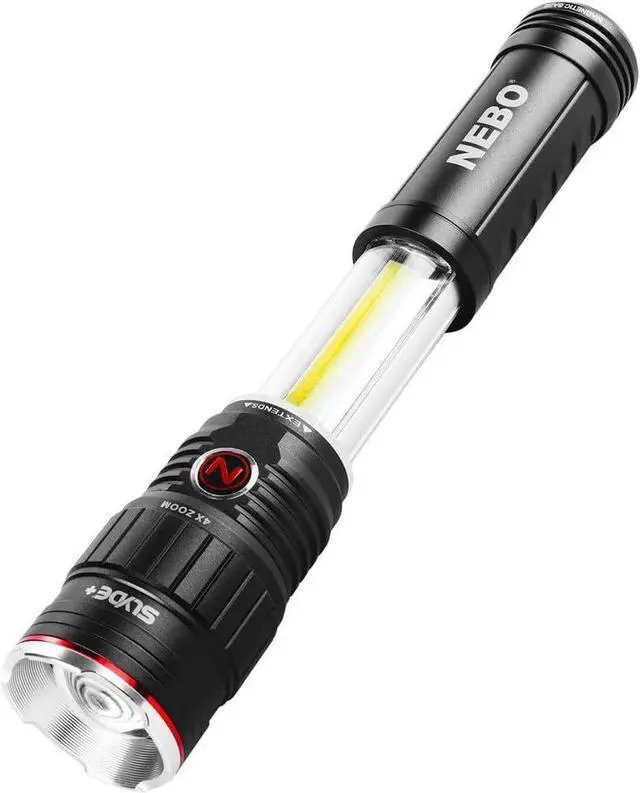 Main image of NEBO SLYDE+ Flashlight (2nd Gen) | 400 Lumens, 7 Light Modes, Bright COB Work Light & LED Tactical Flashlight, Magnetic Base, Great for Camping, Water Resistant, Includes 4x AAA Alkaline Batteries