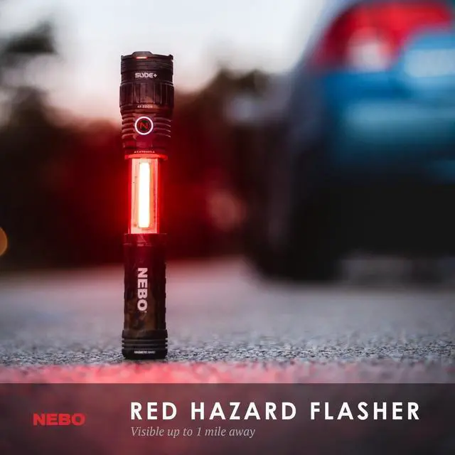 Alt view image 3 of 6 - NEBO SLYDE+ Flashlight (2nd Gen) | 400 Lumens, 7 Light Modes, Bright COB Work Light & LED Tactical Flashlight, Magnetic Base, Great for Camping, Water Resistant, Includes 4x AAA Alkaline Batteries