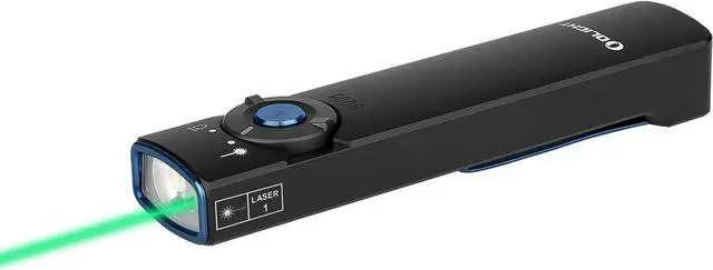 Main image of OLIGHT Arkfeld EDC Flat Flashlight, 1000 Lumens White LED Light with Green Beam Combo, Power by Rechargeable Built-in Battery for Outdoors, Emergency, Work (Black CW)