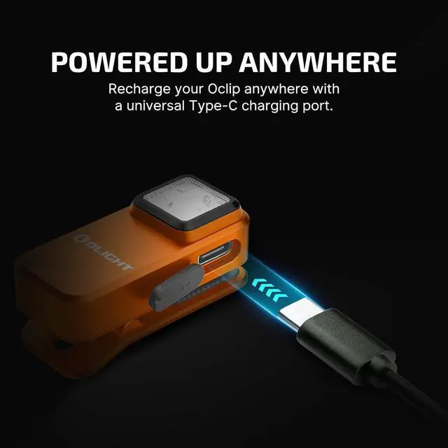 Alt view image 5 of 7 - OLIGHT Oclip Rechargeable EDC Flashlight 300 Lumens Dual Light Sources Compact Pocket Clip Light, Convenient USB C Charging, Portable Magnetic for Night Working, Cycling, Emergency, Signaling Tool