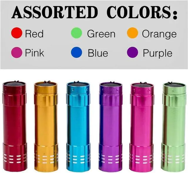 Alt view image 6 of 7 - KunHe 6 Pack Stocking Stuffers Small Mini LED Flashlight Christmas Gifts COB Flashlights for Kids 100 Lumen with Battery Bright Camping Flash Light