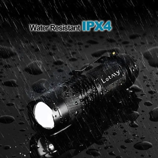 Alt view image 4 of 7 - Tactical Flashlight Super Bright LED Mini Flashlights with Belt Clip Zoomable 3 Modes Waterproof - Best EDC Flashlight for Gift Hiking Camping Hurricane & Power Outage (4 Pack)