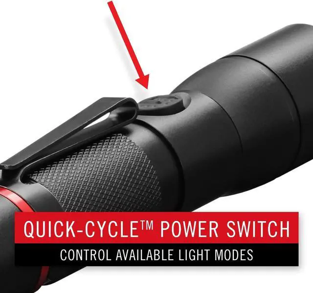 Alt view image 4 of 7 - HX5R 620 Lumen Rechargeable LED Flashlight with Slide Focus and CR123 Compatible Batteries Included