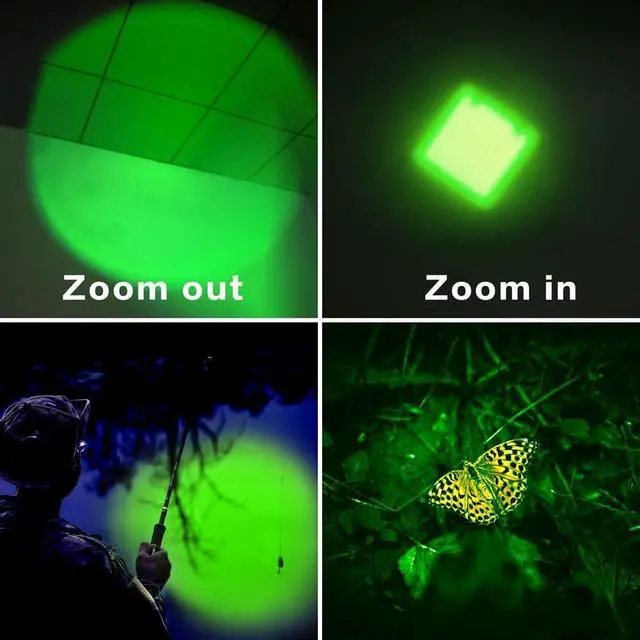 Alt view image 5 of 6 - 4 Color Light Single Mode Red Green Blue Cool White Light Flashlight for Night Observation