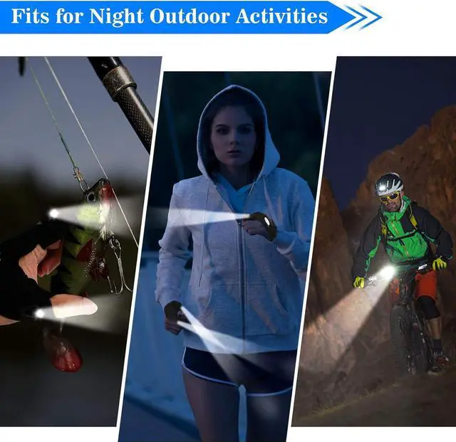 Alt view image 5 of 7 - LED Flashlight Gloves, Gifts for Men Him Boyfriend Husband, Cool Gadget Finger Lights Waterproof for Camping Fishing Repairing, Fathers Day Christmas Birthday Gift