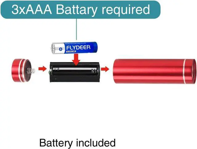Alt view image 4 of 7 - KunHe 6 Pack Red Light Mini LED Flashlight Small Flashlights Flash Light for Astronomy Aviation Night Animal Observation