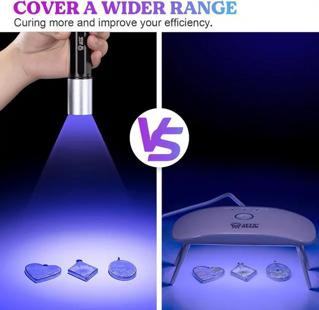 Alt view image 7 of 7 - LETS RESIN UV Light for Resin Curing Portable Mini 365nm UV Flashlight Black Light Faster Cure LED Waterproof UV Lamp Rechargeable for Resin Molds Pet Urine Dry Stains Bed Bug
