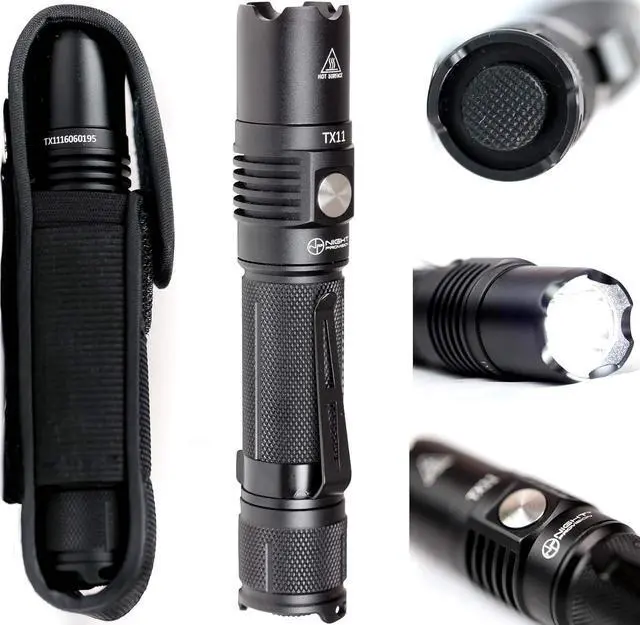 Main image of TX11 Tactical Flashlight with Duty Belt Holster Luminus 1600 Lumens LED for Police Security Military Grade Brightest Tac Flashlights (Battery Not Included)