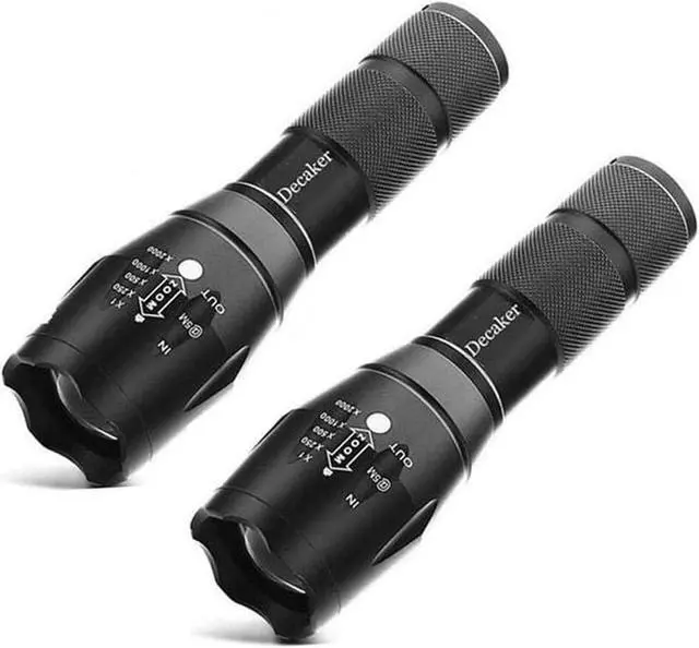 Main image of TC1200 Tactical Flashlight Super Bright 1200 Lumens 5 Light Modes Zoomable LED Flashlights Torch,2-Pack