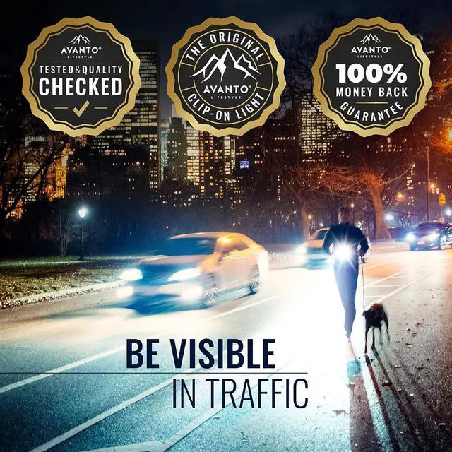 Alt view image 3 of 6 - Clip On Flashlight PRO, Original, 300Lumen LED Light, 2-3h Usetime, Rechargeable Night Running Lights for Runners, Dog Walking Light for Night Walking, Running Flashlight