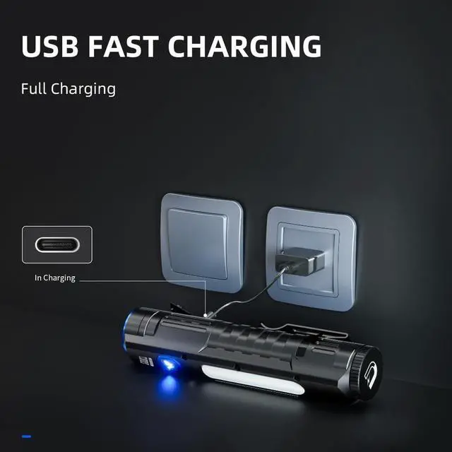 Alt view image 6 of 7 - WARSUN Rechargeable Flashlight High Lumens, Super Bright Flash Light, Powerful Handheld LED Flashlight with 8 Lighting Modes, Portable Waterproof Flashlight for Camping, Home, Emergency