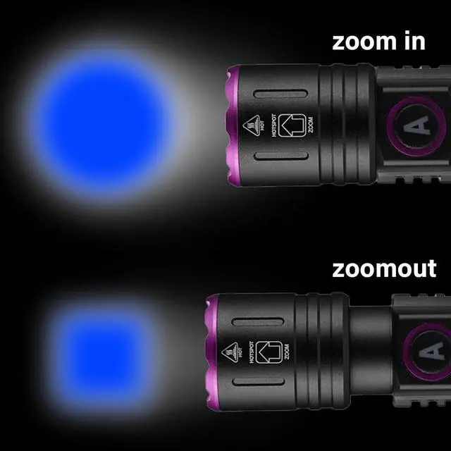 Alt view image 7 of 7 - UV Flashlight 365nm, Black Light Flashlight LED, USB Rechargeable UV Light, Blacklight Flashlights for UV Resin Light Curing, Leak Detection and Pet Urine Detection