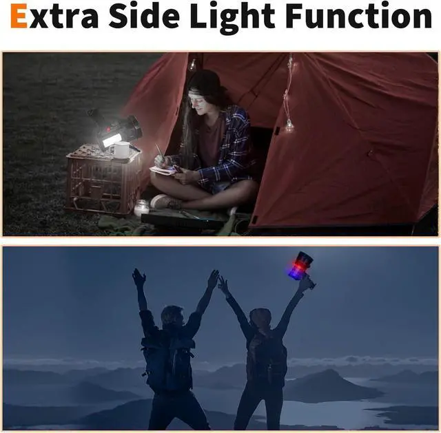 Alt view image 3 of 7 - Super Bright Handheld LED Flashlight, High Lumen Portable Searchlight, USB Rechargeable Torch, Durable Waterproof Emergency Light for Camping, Hiking, Fishing, Night Walking, Power Outages Use